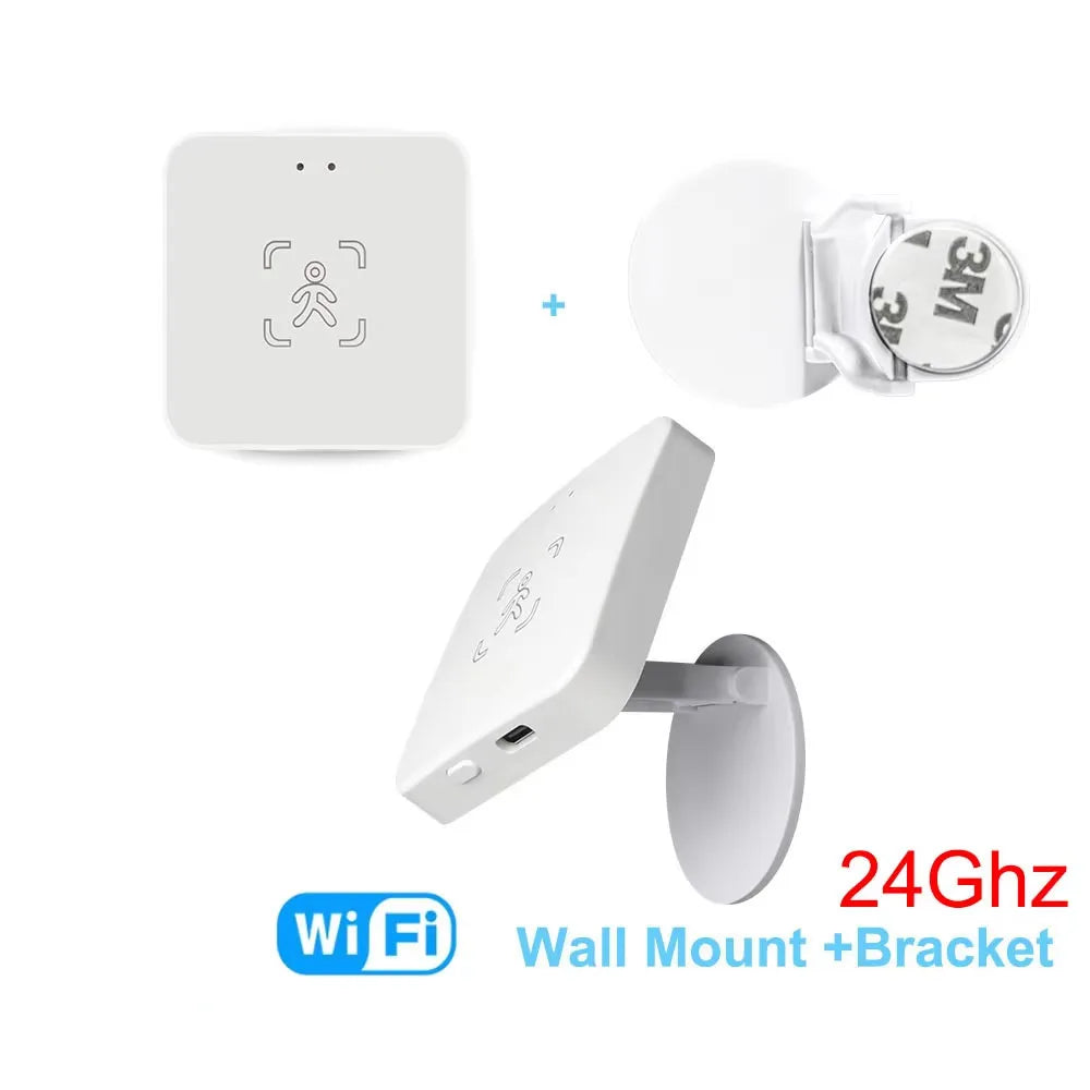 Zigbee/WiFi Tuya Human Presence Sensor 24G MmWave Radar Detection Luminance/Distance Detection For Z2M Support Home Assistant
