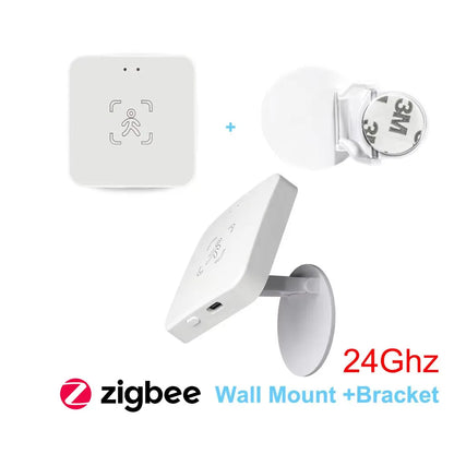 Zigbee/WiFi Tuya Human Presence Sensor 24G MmWave Radar Detection Luminance/Distance Detection For Z2M Support Home Assistant