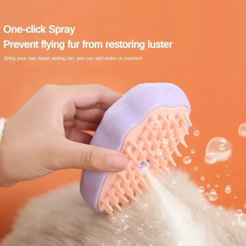 3-in-1 Electric Steam Pet Brush
