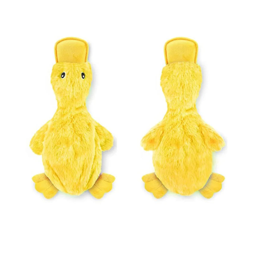 Interactive Yellow Duck Dog Plush Toy