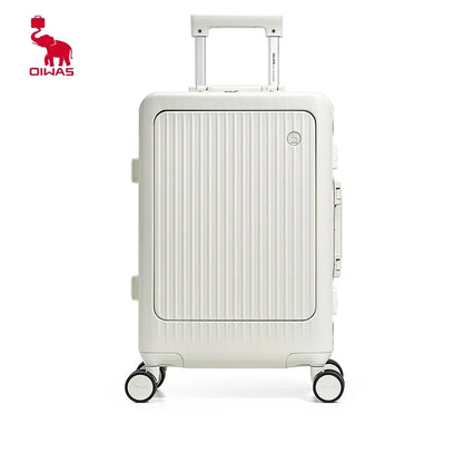 OIWAS Luggage Aluminum Alloy Frame Quiet Wheels TSA Lock PC Material Silent Rolling Suitcase Durable Travel Bag