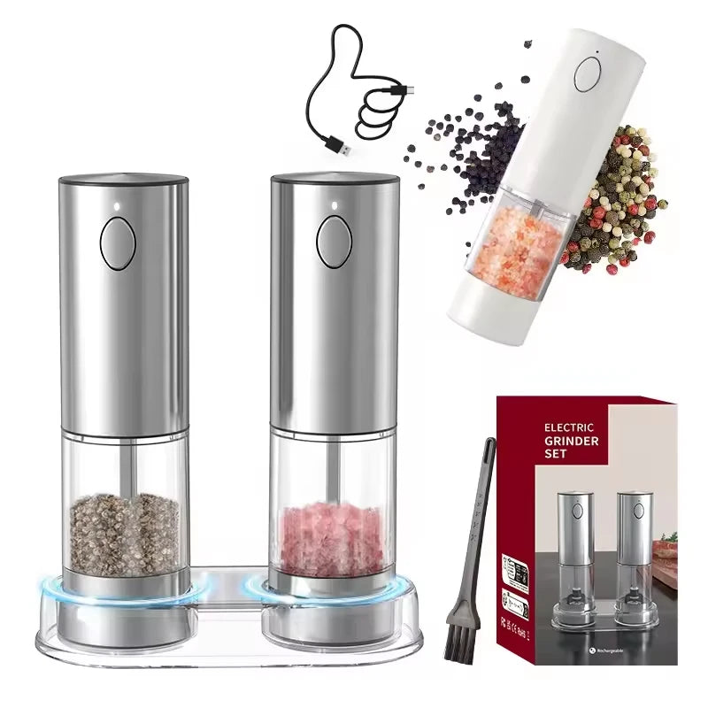 Cliton Automatic Salt n Pepper Grinder USB Rechargeable