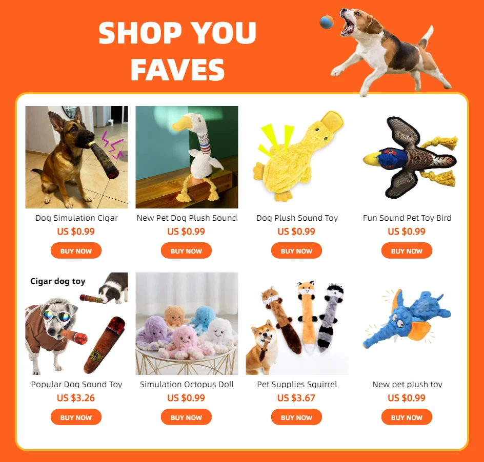 Interactive Yellow Duck Dog Plush Toy