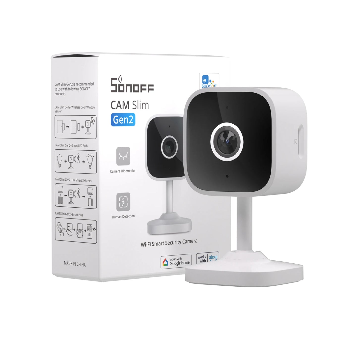SONOFF CAM Slim Gen2 Smart Security Camera with Google Alexa for voice control