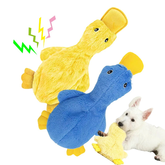 Interactive Yellow Duck Dog Plush Toy