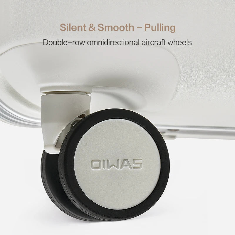 OIWAS Luggage Aluminum Alloy Frame Quiet Wheels TSA Lock PC Material Silent Rolling Suitcase Durable Travel Bag