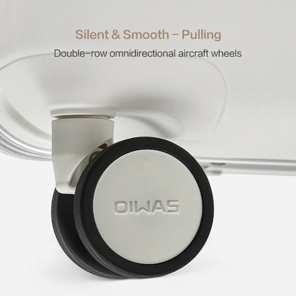 OIWAS Luggage Aluminum Alloy Frame Quiet Wheels TSA Lock PC Material Silent Rolling Suitcase Durable Travel Bag