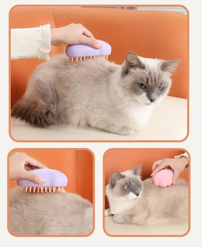 3-in-1 Electric Steam Pet Brush