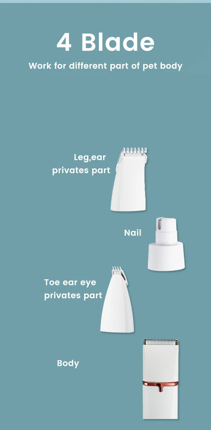 4-in-1 Electric Pet Grooming Kit